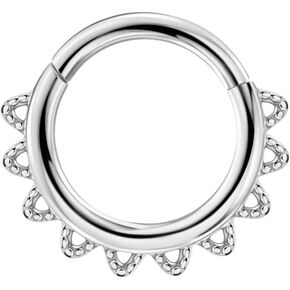 FANSING 316L Surgical Steel Short Spike Piercing Rings for Septum Daith