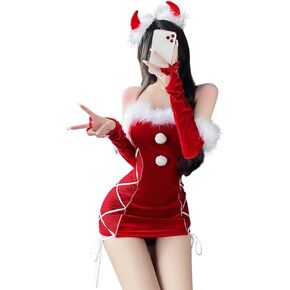sexy bunny outfit for women lingerie Dress costume playboy Cosplay Maid Bunny Girl Naughty Underwear cute velvet Outfits Anime One Piece Bodysuit Babydoll Roleplay ears Christmas Red