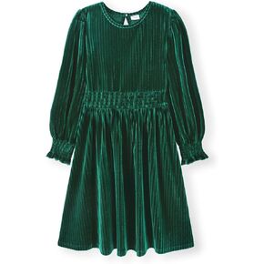 فستان للفتيات بأكمام طويلة من PATPAT، فساتين حفلات خريفية متوسطة الطول برقبة دائرية للأطفال من عمر 4 إلى 13 سنة in Kuwait