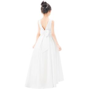 ekidsbridal V-Back Satin A-Line Flower Girl Dress for Pretty Princess Beauty Pageants 327