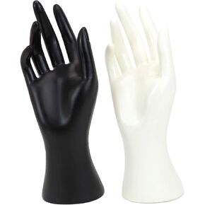 Azure Zone, 2 Pack Female Mannequin Hand Jewelry Display Holder Stand Support for Bracelet Necklace Ring Watch Plastic