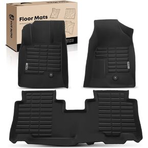 YHTAUTO Floor Mats Fit 2012-2015 Chevrolet Captiva Sport, TPE All Weather Car Mats Waterproof Anti-Slip Odorless Floor Liner, Interior Car Accessories Front & 2nd Row Liner