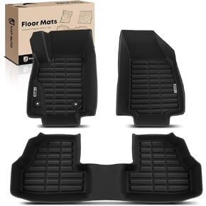 YHTAUTO Floor Mats Fit Buick Encore 2013-2023(NOT GX), Chevy Trax 2014-2023, TPE All Weather Car Mats Waterproof Anti-Slip Odorless Floor Liner, Interior Car Accessories Front & 2nd Row Liner