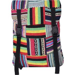 Bohemian Backpack – Boho Backpack Purse - Large Baja Backpack Hippie Backpack for Women Men Rasta