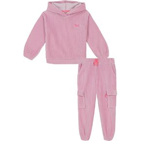 Juicy Couture girls 2pc Rib Velour Pant Set