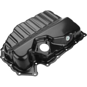 Engine Oil Pan with Drain Plug Compatible with Audi A3 Q3 Quattro TT, Volkswagen Jetta Passat Beetle GTI Eos 1.8L 2.0L Replacement for 264-713 06J103600T 06J103600J
