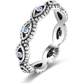 925 Sterling Silver Women Rings Colorful Cubic Zirconia Ring Statement Rings for Women Stackable Vintage Rings Size 6-9