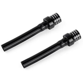 2 PCS CNC One Way Breather Hose Gas Fuel Tank Cap with Breather Valve for Motorcycle Dirt Pit Quad Bike Motocross (Black, Black Hose)
