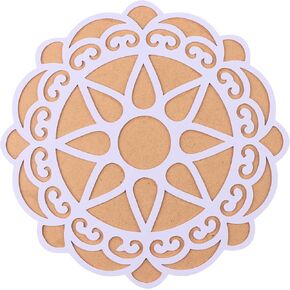 12 Inches Diwali DIY Rangoli Stencils Rangoli Sticker Home Decor Floor Decorative (Design 3)