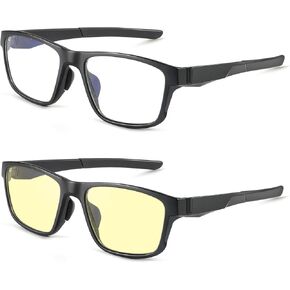 ANYLUV Blue Light Blocking Glasses for Men, Square Mens Gaming Computer Glasses with UV Protection Anti Eyestrain