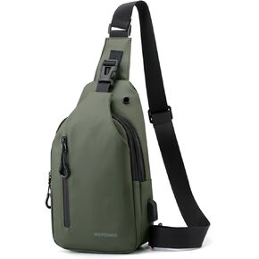 Crossbody Sling Backpack, Mens Cross Body Chest Bag Travel Hiking Daypack Adjustable Shoulder Strap Bags