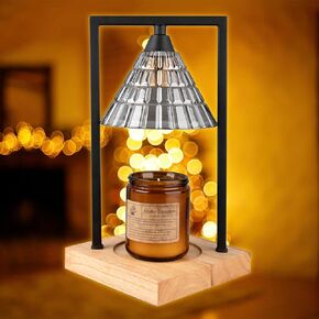Candle Lamp Warmer, Electric Wax Melt Warmer with Timer, Adjustable Dimming for Aromatherapy, Ideal Mom Christmas & Birthday Gift, Housewarming New Home Décor with 2 Replacement Bulbs
