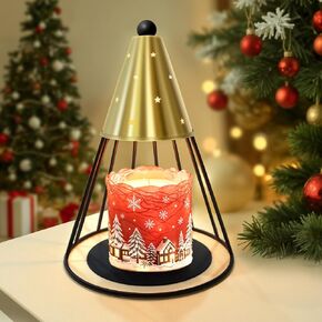 Candle Warmer Lamp with Timer, Christmas Tree Shape with Twinkling Stars on The Lampshade, Candle Lamp Warmer with Gifts for Mom, Housewarming Gift
