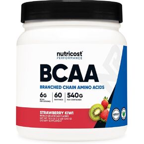 Nutricost BCAA Powder (Strawberry Kiwi) 60 Servings - Optimal 2:1:1 Ratio
