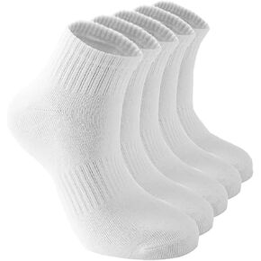 5 Pairs Women's Men's Socks Cotton Crew Athletic Running Sports Comfort Fit Ankle Socks