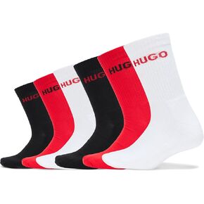 HUGO Men's Six Pack Quarter Length Socks