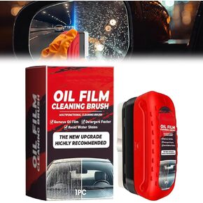 Automotive Oil Film Cleaning Brush, Glass Cleaning Board, 2024 New Glass Coating For Windshield, Glass Oil Film Remover For Car, Hydrophobic Glass Coating For Windshield, Oil Film Cleaning Brush