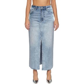 DAZE Women's Girl Next Door Denim Maxi Skirt