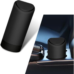 Pack-1 Car Removable Lid Design Storage Box, Waterproof and Quiet Storage Bucket, Multifunctional Car Trash Can Decorative Accessory, Suitable for Most Cars (Black)