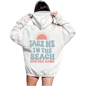 Floerns Girl's Letter Graphic Long Sleeve Hooded Drop Shoulder Sweatshirts