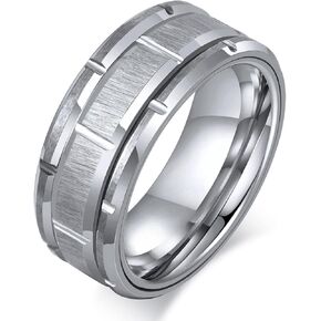 Wedding Band Brick Pattern Brushed Finish
