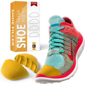 Shoe Fillers for Loose Shoe,Toe Filler Inserts,Shoe Inserts for Shoe Too Big,Heel sliping Make Shoes Fit,for Both Men and Women.Small:(Half Size Bigger)/Yellow