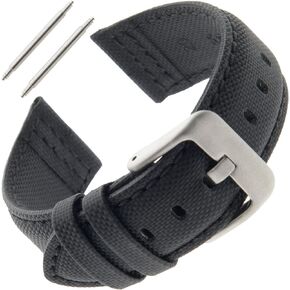 Gilden Sailcloth Black Unisex Watch Band MSSC
