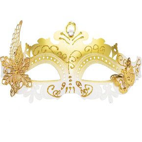 Masquerade Mask for Women, Mardi Gras Mask for Masquerade Party, Ball Mask with Intricate Golden Detailing and Comfortable Fit