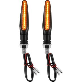 Motorcycle Turn Signals, 2 Pcs LED Motorcycle Brake Lights, 12V Amber Daytime Running Lights for Motorcycle, Dirt Bike Motorbike