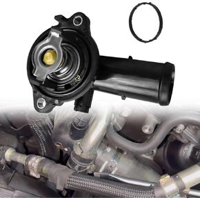 XQSMWF Thermostat Housing Assembly Replace 323056 330424 Compatible With Maserati GHIBLI Levante Quattroporte 2014 2015 2016 2017 2018 2019 2020 2021