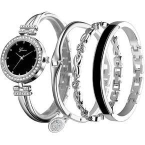 Weicam Women Stylish Four-Piece Bangle Analog Quartz Wrist Watch