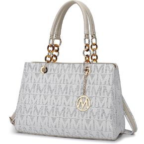 MKF Crossbody Satchel Tote Handbag for Women, Shoulder Bag Strap – PU Leather Pocketbook – Top Handle Woman Purse