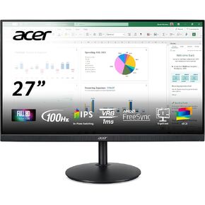 Acer CB272U Ebmiiprx 27" WQHD 2560 x 1440 Home Office Monitor | AMD FreeSync | 1ms VRB | 100Hz | Zero Frame | Height Adjustable Stand with Swivel, Tilt & Pivot (Display Port 1.2 & 2 x HDMI 2.0 Ports)