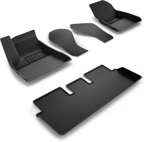 مجموعة سجادة Spigen WeatherBloc Trunk Frunk (إصدار كربوني) مقاومة للطقس غير قابلة للانزلاق مصممة خصيصًا لطراز Tesla 3 2025/2024 Highland مع تقنية Sliplock in Saudi Arabia