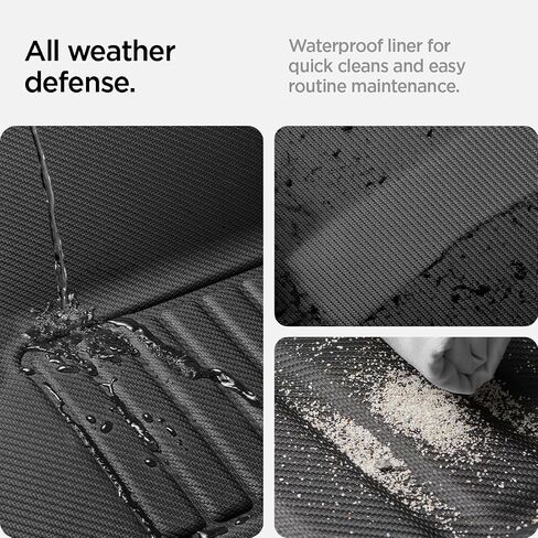 مجموعة سجادة Spigen WeatherBloc Trunk Frunk (إصدار كربوني) مقاومة للطقس غير قابلة للانزلاق مصممة خصيصًا لطراز Tesla 3 2025/2024 Highland مع تقنية Sliplock in Saudi Arabia