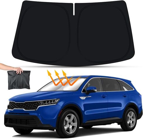 Car Sun Shade for Kia Sorento 2021 2022 2023 2024 2025 and Sorento Hybrid 2021-2025 Auto Interior Accessories Front Windshield Sunshade Insulation Protector Parasol Window Curtains Cover Visor in Saudi Arabia