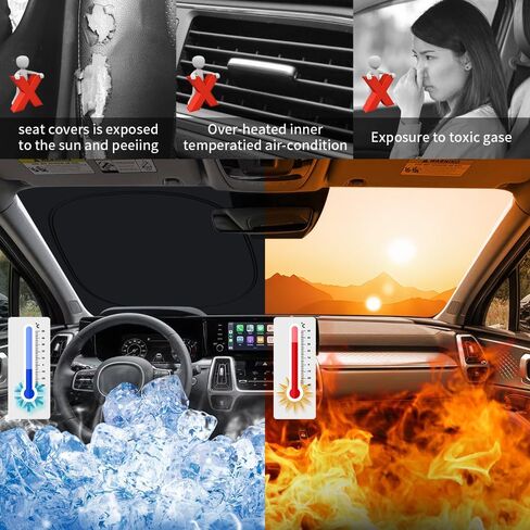 Car Sun Shade for Kia Sorento 2021 2022 2023 2024 2025 and Sorento Hybrid 2021-2025 Auto Interior Accessories Front Windshield Sunshade Insulation Protector Parasol Window Curtains Cover Visor in Saudi Arabia