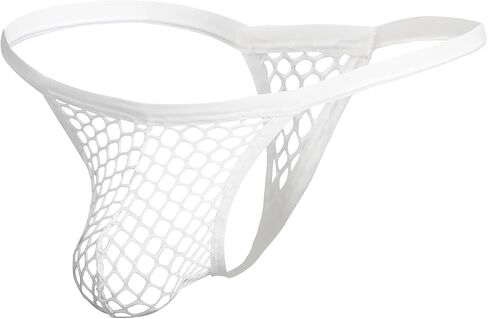 ohmydear Men's Fishnet Underwear Sexy Mesh G-String See Through Thong Breathable Bikini T-back Panties in Saudi Arabia