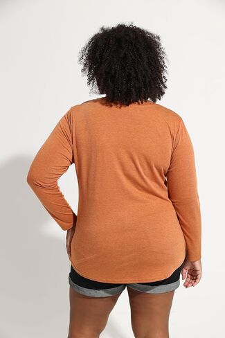 RITERA Plus Size Lace Tops for Women Long Sleeve Crewneck Pullover Fall T-Shirts Tunics Basic Tees T-Shirts XL-5XL in Saudi Arabia