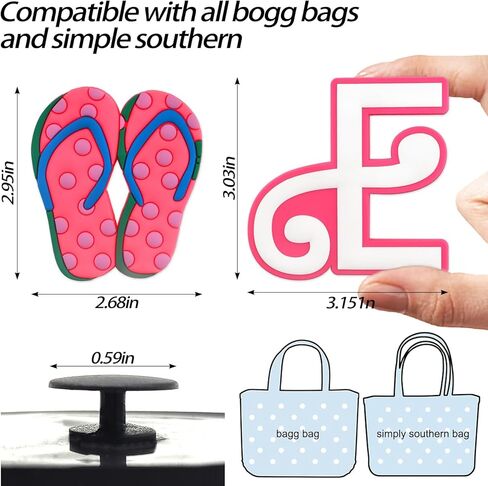 Pink Letter Charms for Bogg Bag, Alphabet Lettering Accessories Charms Compatible with Bogg Bag Original All Models, Insert Decorative Letter for Handbag, Beach Tote Bag Flip Flops and Letter A in Kuwait