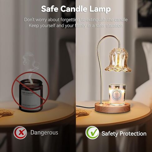 مصباح تسخين الشموع، مصباح شمعة خافت للضوء مع مؤقت، متوافق مع شموع الجرة الصغيرة والكبيرة، مصباح شمعة كهربائي على شكل زهرة مع لمبتين لديكور المنزل في عيد الميلاد in Kuwait