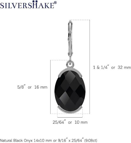 Silvershake 10.34ct. Natural Emerald Green Agate White Gold Plated 925 Sterling Silver Leverback Dangle Earrings in Saudi Arabia