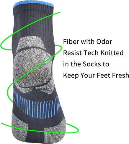 Mens and Womens Anti Odor Blister Resistant Seamless Thin Compression Quarter Crew Athletic Cycling Socks in Saudi Arabia
