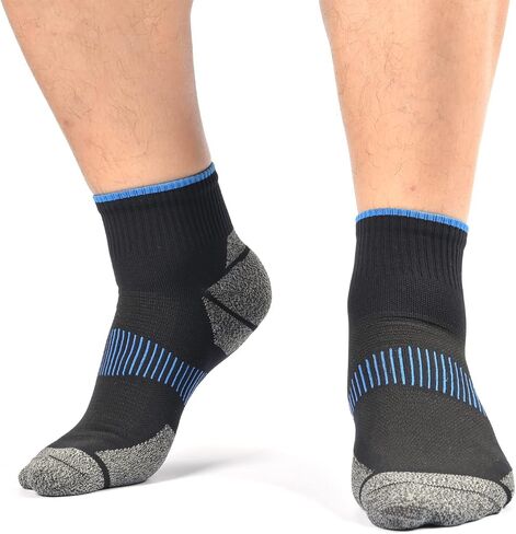 Mens and Womens Anti Odor Blister Resistant Seamless Thin Compression Quarter Crew Athletic Cycling Socks in Saudi Arabia