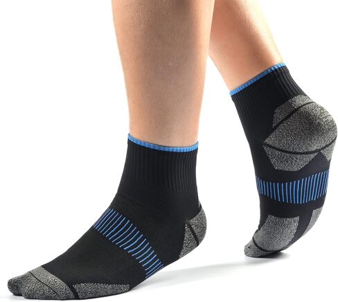 Mens and Womens Anti Odor Blister Resistant Seamless Thin Compression Quarter Crew Athletic Cycling Socks in Saudi Arabia