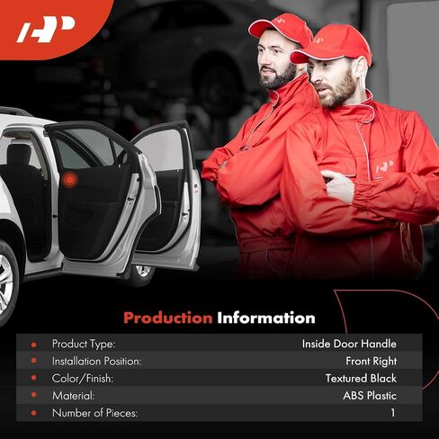 مقبض باب داخلي من جانب الركاب الأمامي الأيمن A-Premium متوافق مع Geo Metro 1992 1993 1994، 4 أبواب، أسود مزخرف، استبدال # 30008960، 16574962 in Saudi Arabia