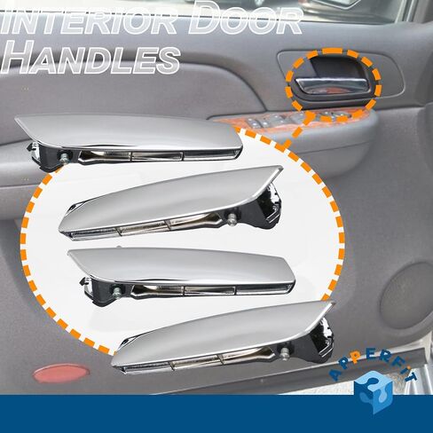 APPERFiT Interior Door Handle Lever for Driver & Passenger Side Door Panel 22855617 22855620 Compatible with 2007-2014 Chevy Chevrolet Avalanche Silverado Suburban Tahoe, GMC Sierra Yukon in Saudi Arabia