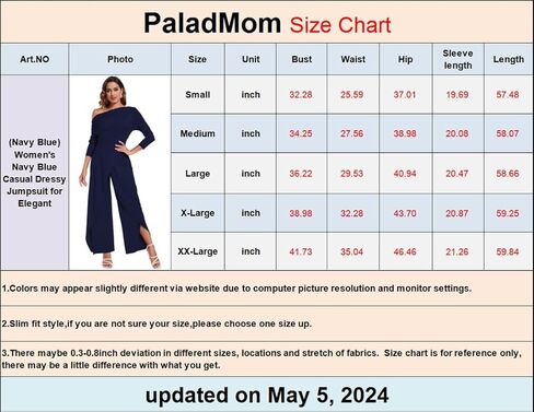 PaladMom Women's Casual Fall Elegant One Shoulder Long Sleeves Dressy for Work Wide Leg Pants Clubwear Party Jumpsuits in Kuwait