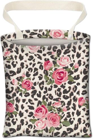 Car Trash Can, Cute Car Trash Bag, Hanging Car Organizer and Storage Bag, Trash Bin for Car Accessories, Vehicle, Travelling, Camping Pink Rose and Leopard in Saudi Arabia