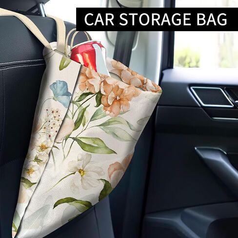 Car Trash Can, Cute Car Trash Bag, Hanging Car Organizer and Storage Bag, Trash Bin for Car Accessories, Vehicle, Travelling, Camping Pink Rose and Leopard in Saudi Arabia